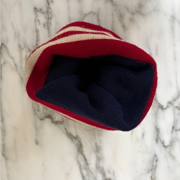 USA Knit Winter Beanie Hat - Red, White & Blue - Picture 3 of 3